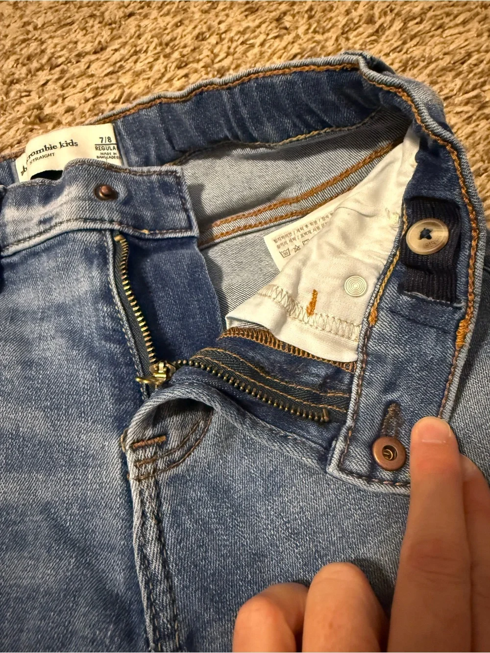 abercrombie kids Light Blue Straight Leg Jeans